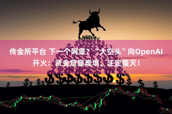 传金所平台 下一个网景?“大空头”向OpenAI开火:资金窟窿难填,注定覆灭!